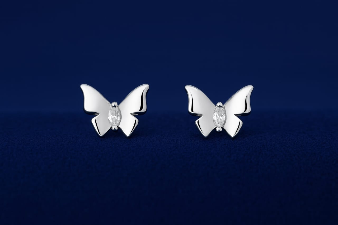 Butterfly Charm Silver Necklace