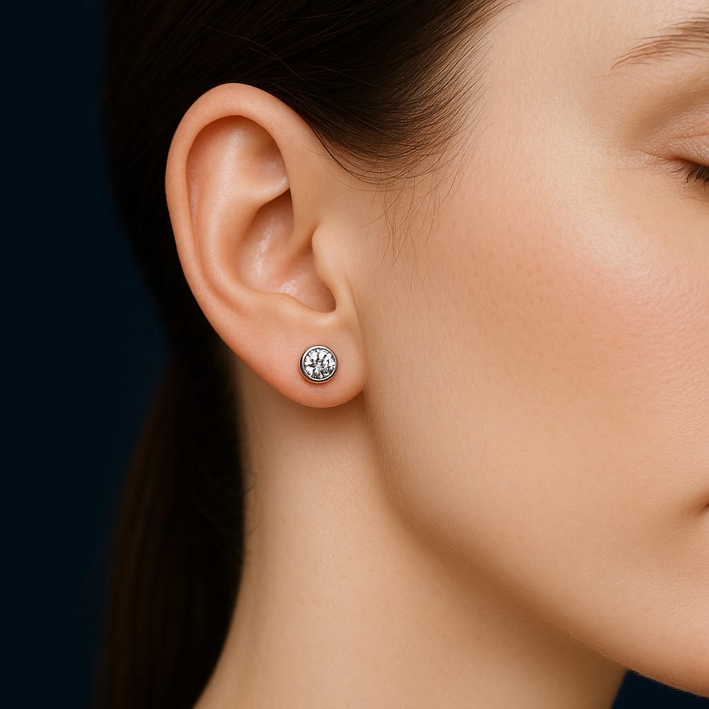 Classic Solitaire 925 Sterling Silver Stud Earrings