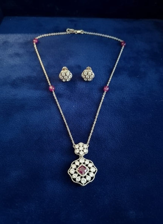 Vintage Charm Ruby & Diamond Set