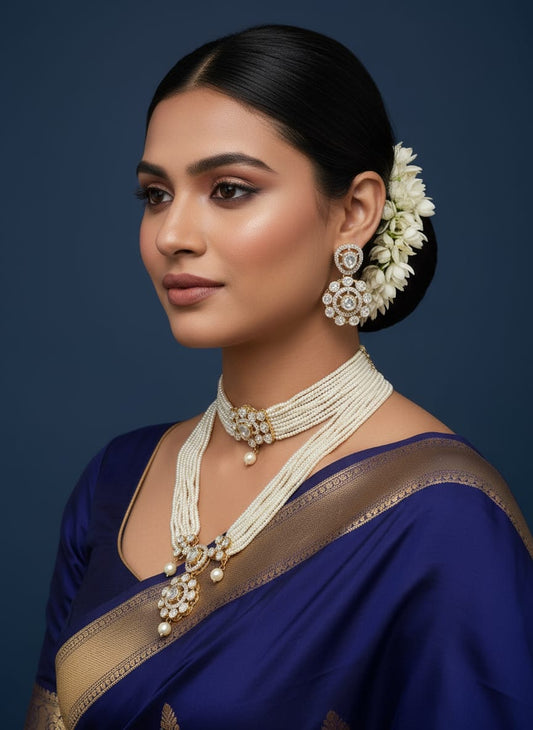 Timeless Pearl Rajwadi Bridal Jewellery Set